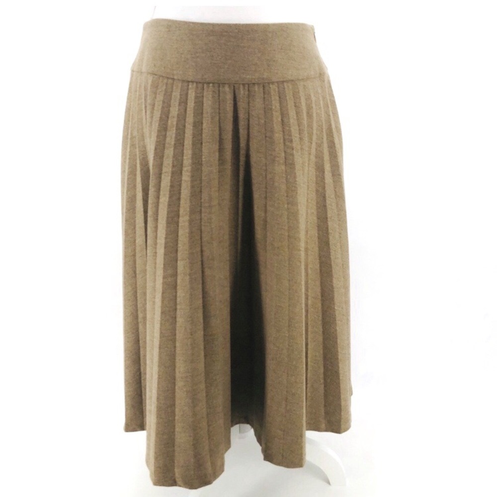Ralph Lauren Skirt Tan Brown Pleated A-Line 4